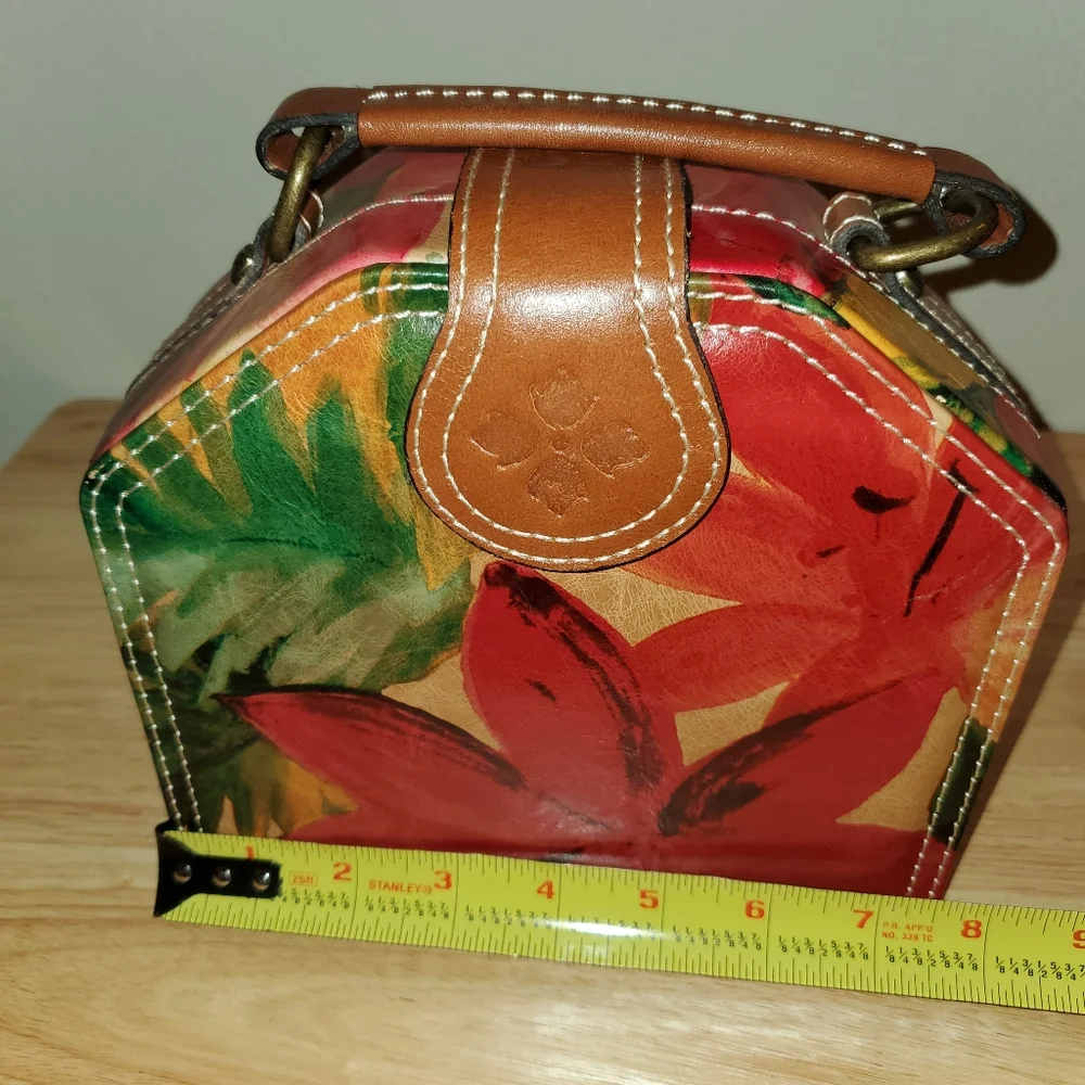 Patricia Nash Mini Leather Floral Print Crossbody Bag - Picture 8 of 15